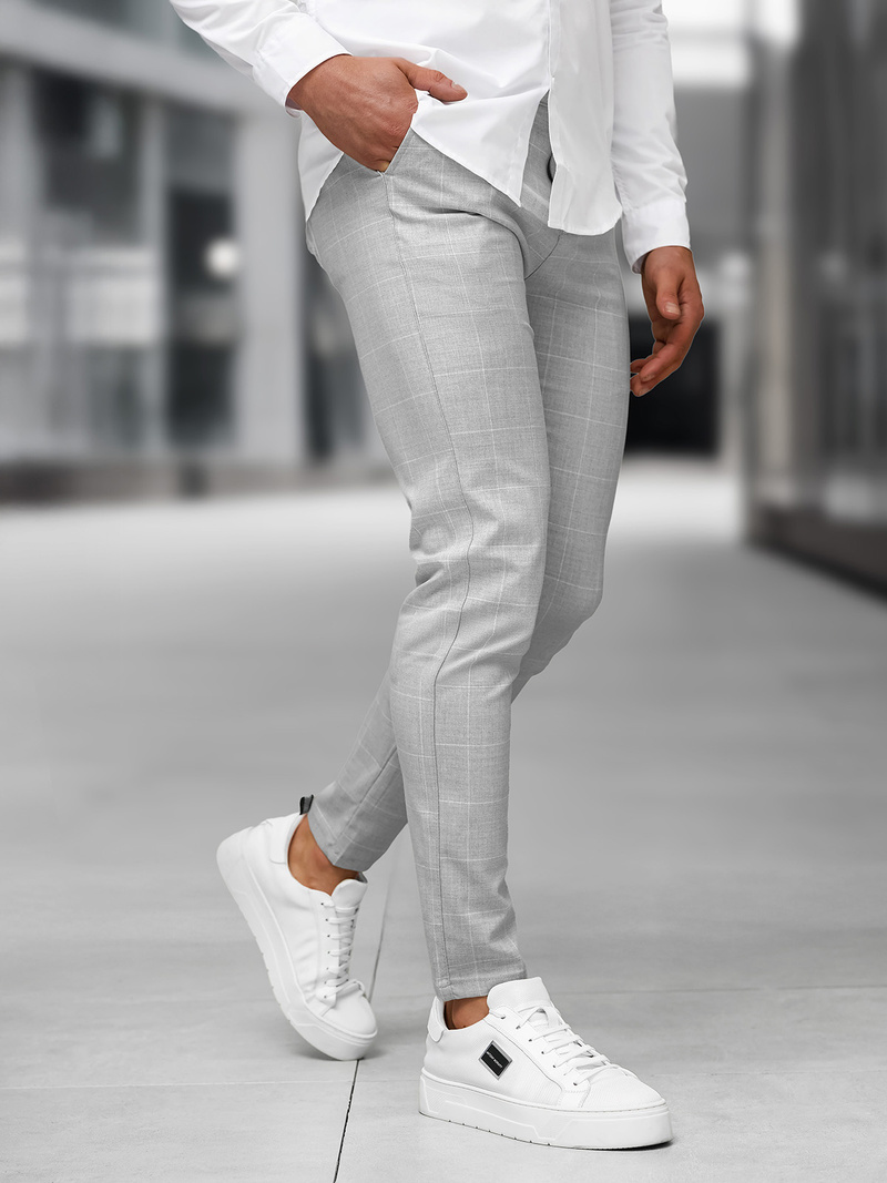 Pantalón chino de hombre gris OZONEE DJ/5505Z