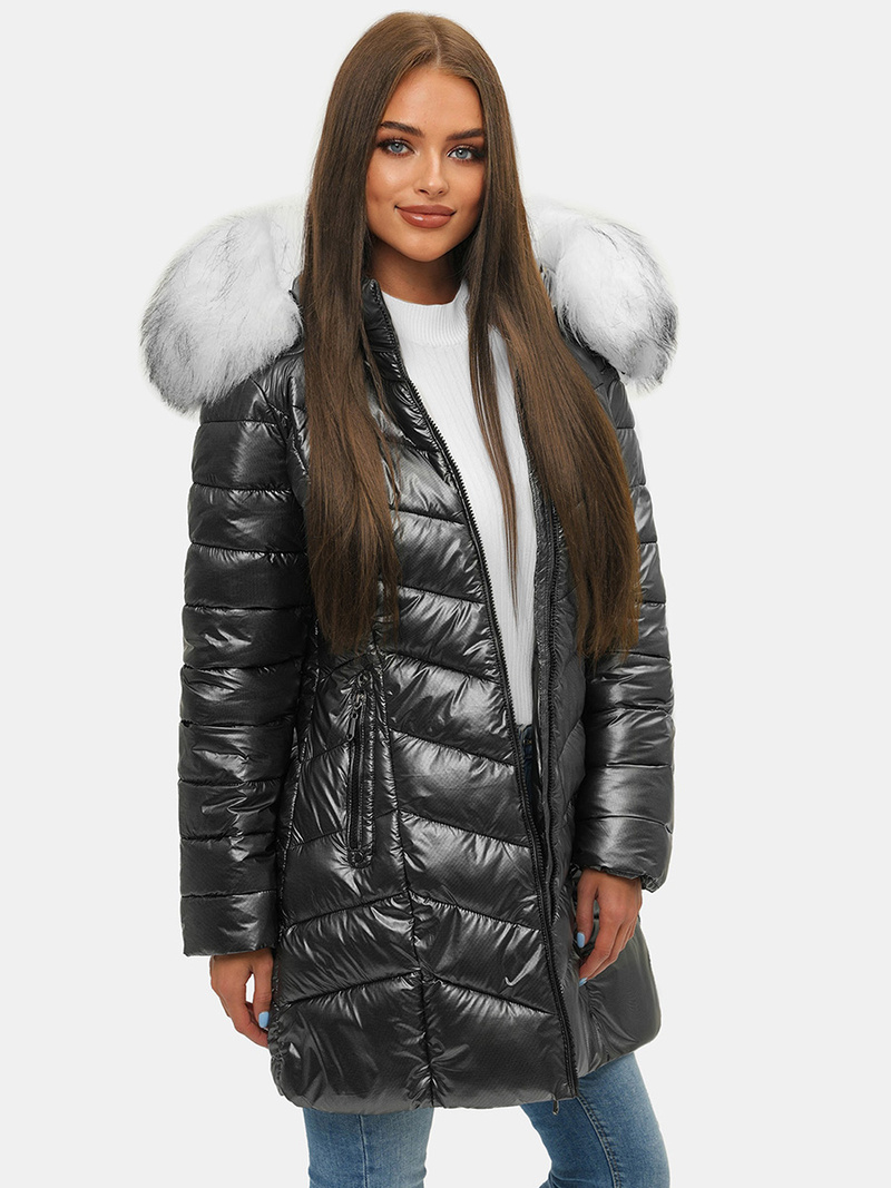 Chaqueta de mujer negra OZONEE JS/M9053/392