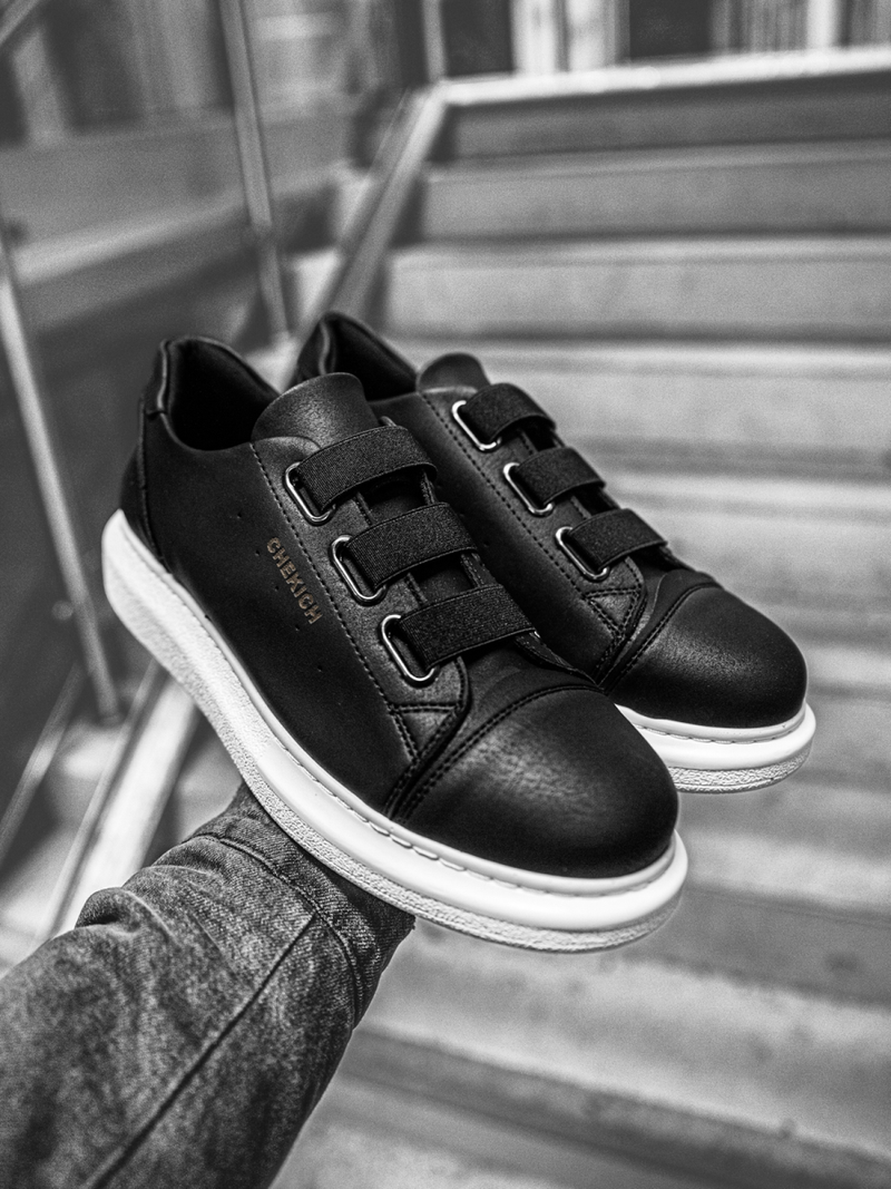 Sneakers de hombre negro-blancos OZONEE CH/253