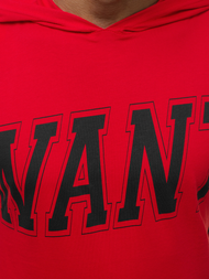 Camiseta sin mangas de hombre roja OZONEE B/60042Z