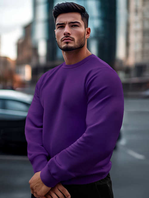 Sudadera de hombre violeta OZONEE JS/2001-10Z