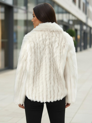 Chaqueta de mujer blanca OZONEE JS/11Z8261Z