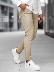 Pantalón chino de hombre beige OZONEE DJ/5505Z