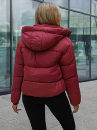 Chaqueta de mujer burdeos OZONEE JS/16M9188/06Z