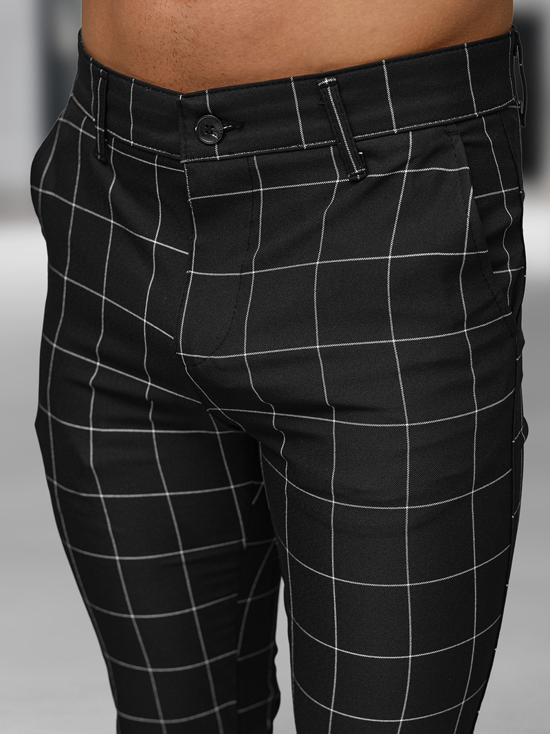 Pantalón chino de hombre negro OZONEE DJ/5505Z