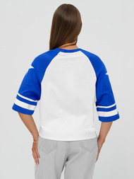 Camiseta de mujer blanco-azul OZONEE JS/R62493
