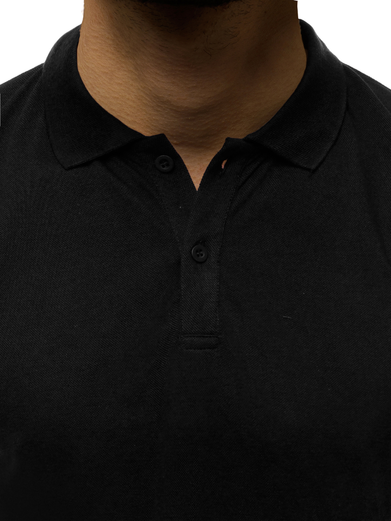 Polo de hombre negra OZONEE JS/GD01