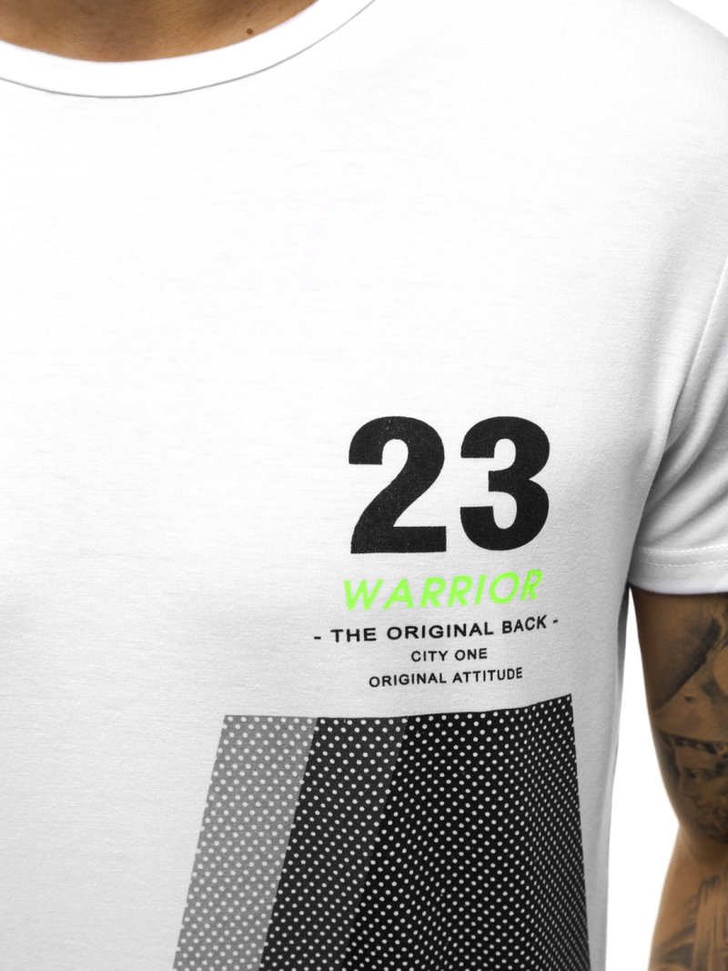 Camiseta de hombre blanca OZONEE JS/SS10932