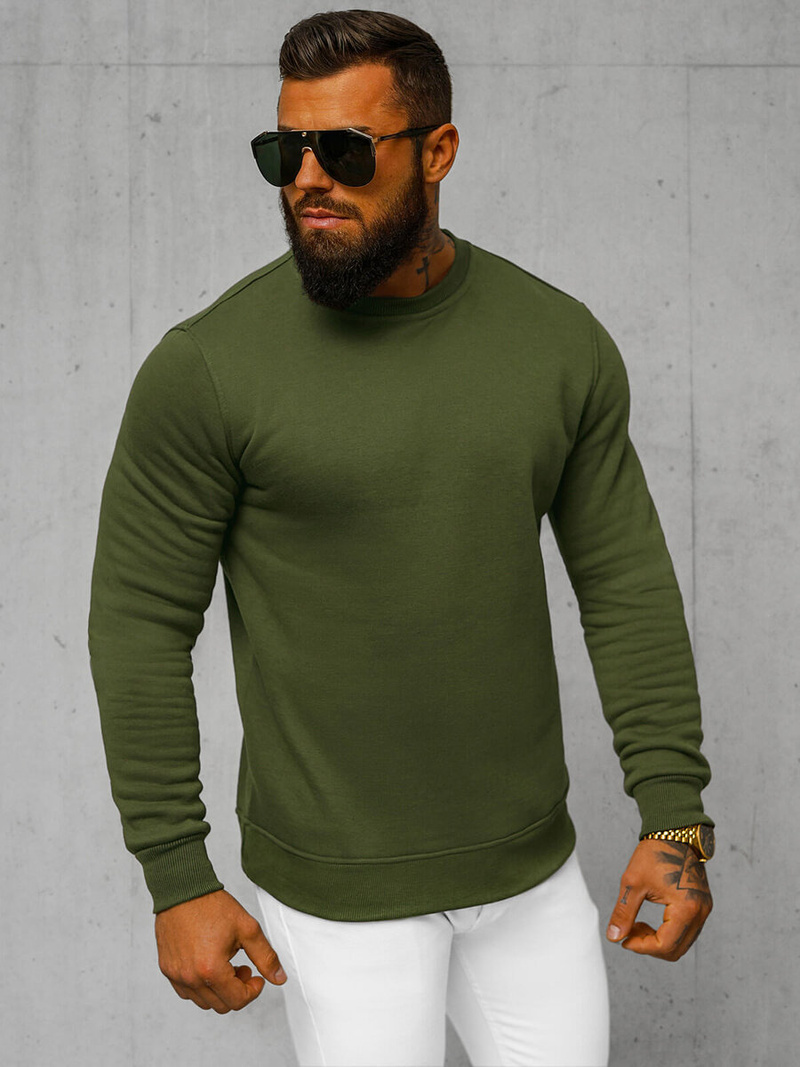 Sudadera de hombre caqui OZONEE JS/2001-10Z