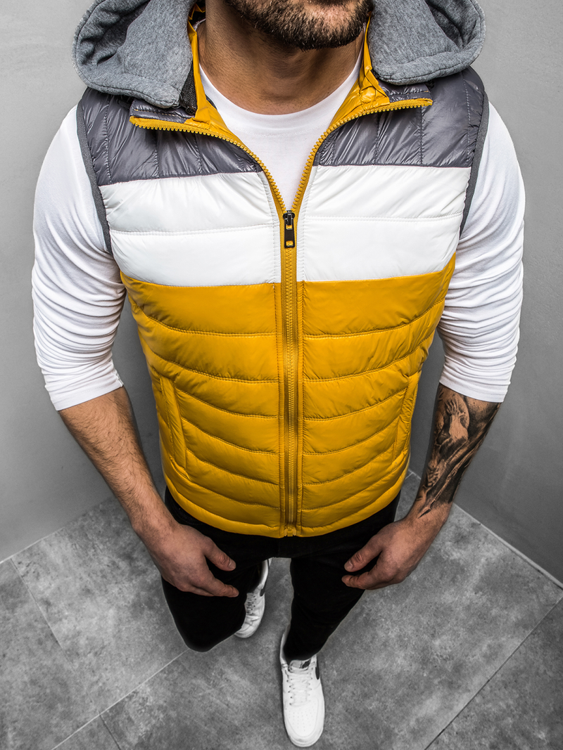 Chaleco de hombre amarilla OZONEE N/6105Z