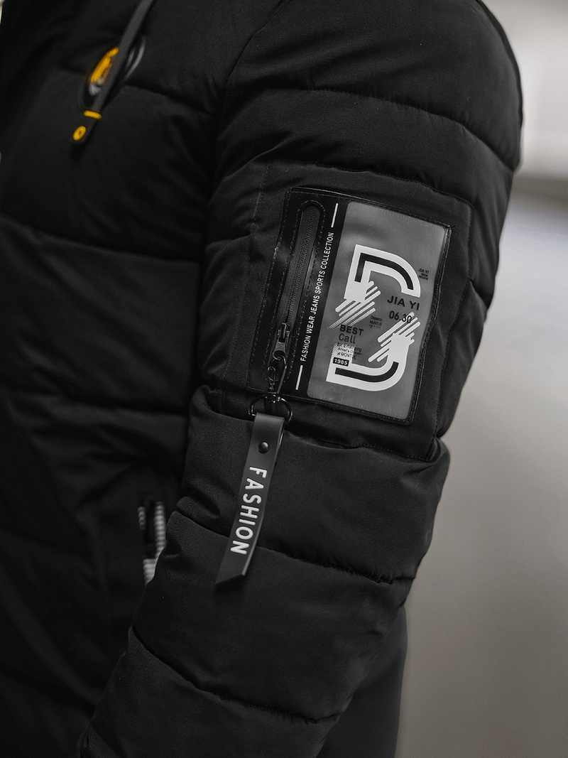 Chaqueta de hombre negra OZONEE JS/57M7503/392