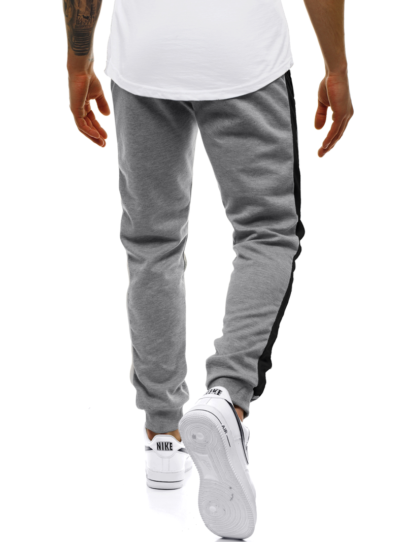 Pantalón de chándal de hombre gris-negra OZONEE JS/JZ11008