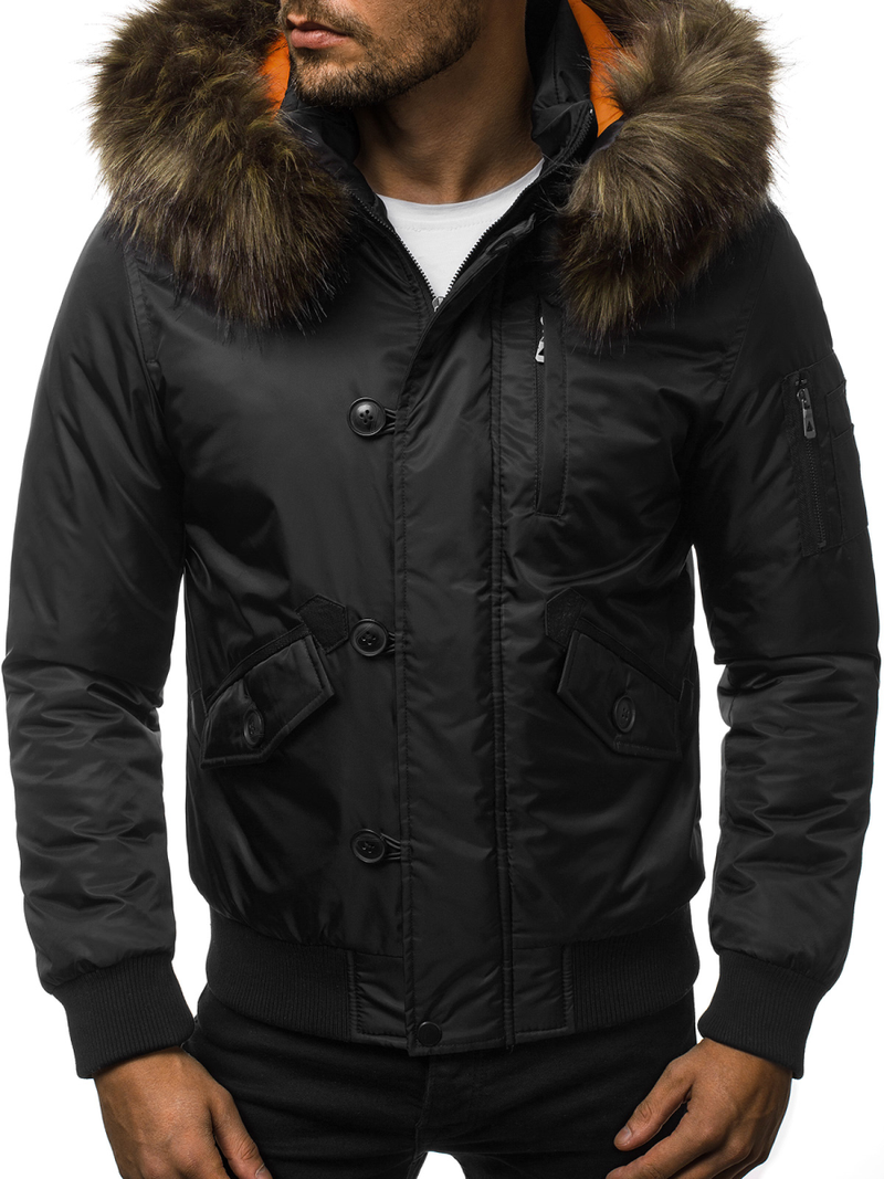 Chaqueta de hombre negra OZONEE O/99123