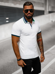Polo de hombre blanca OZONEE O/DA729