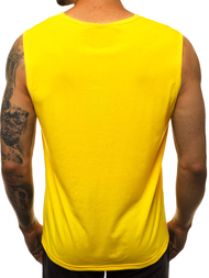 Camiseta sin mangas de hombre amarillo OZONEE JS/KS2078
