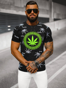 Camiseta de hombre negra OZONEE O/T139/3