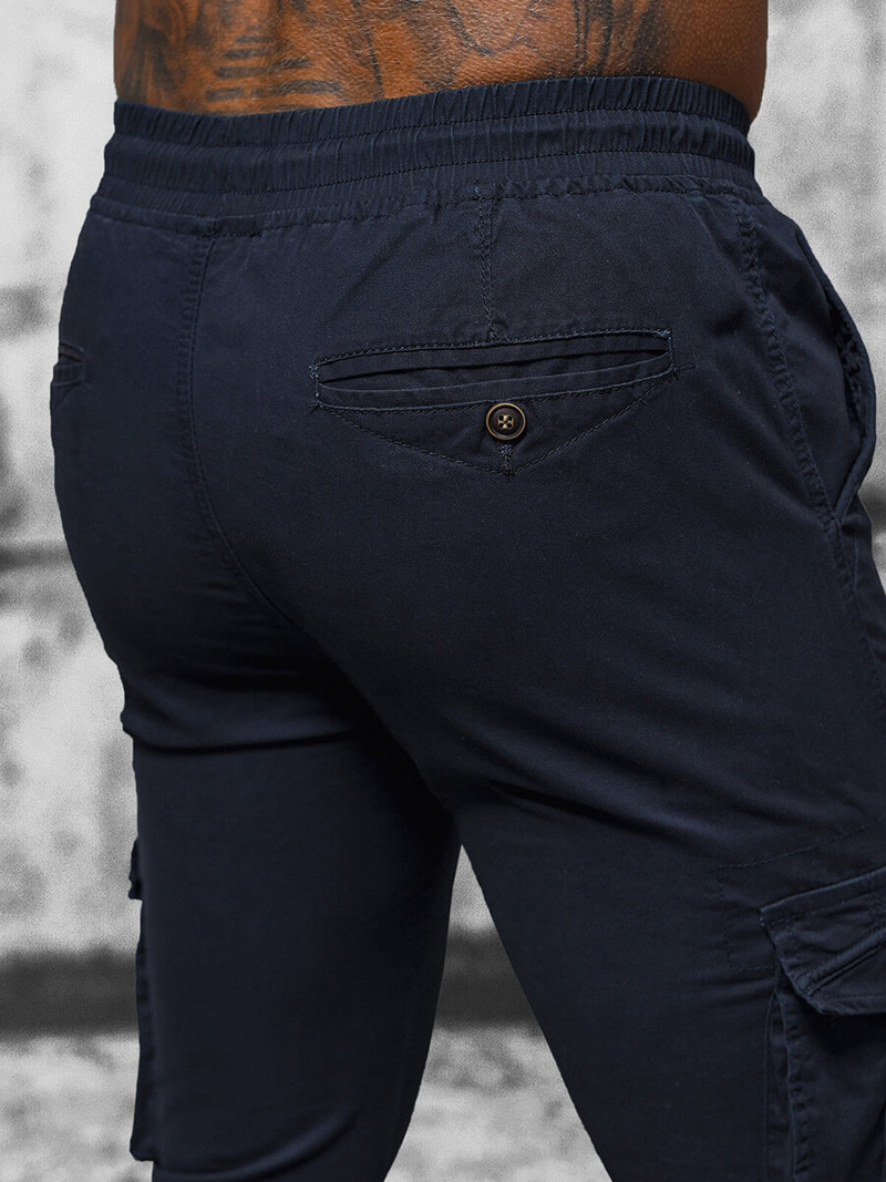 Pantalón chino jogger de hombre azul marino OZONEE NB/MP0201BS