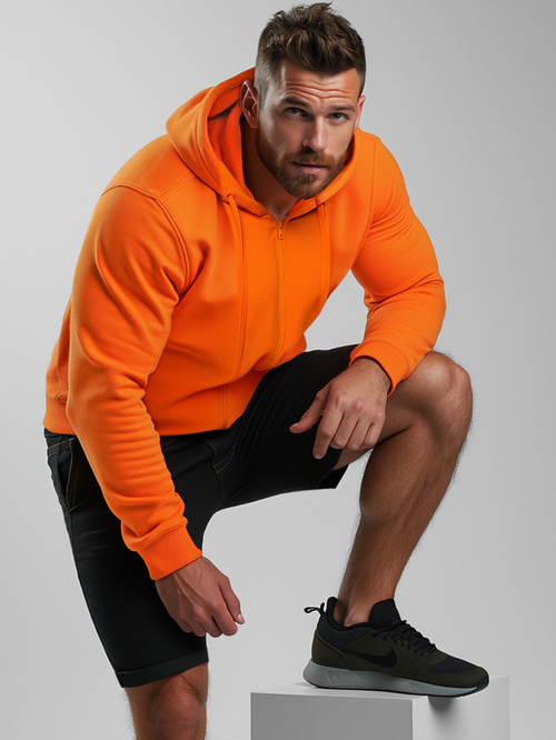 Sudadera de hombre naranja OZONEE JS/2008