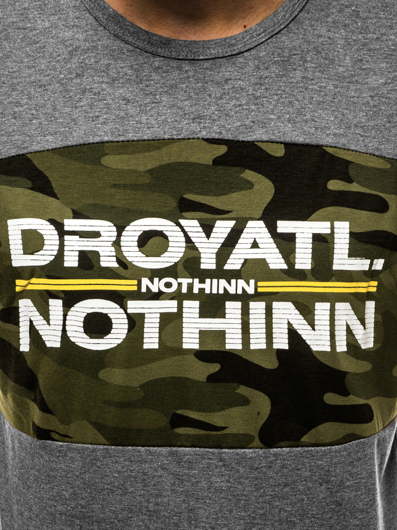 Camiseta de hombre grafita OZONEE JS/SS10976Z