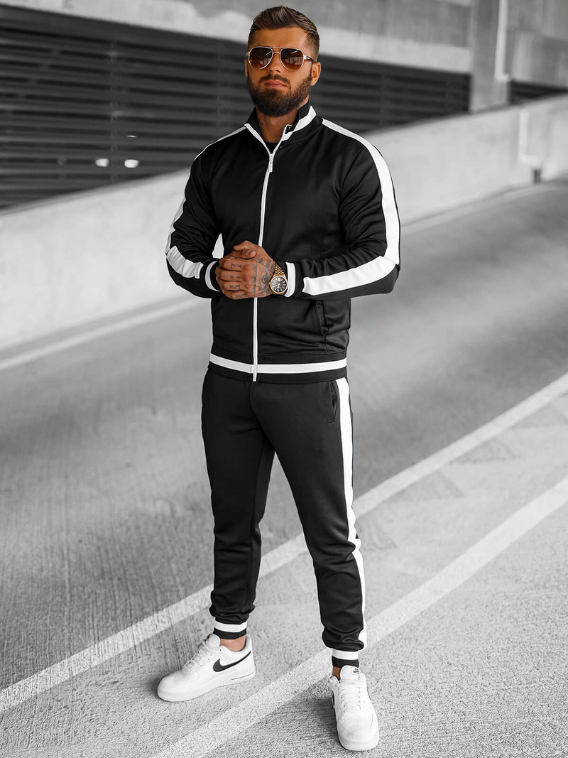 Chándal de hombre negro OZONEE JS/8C99/3Z