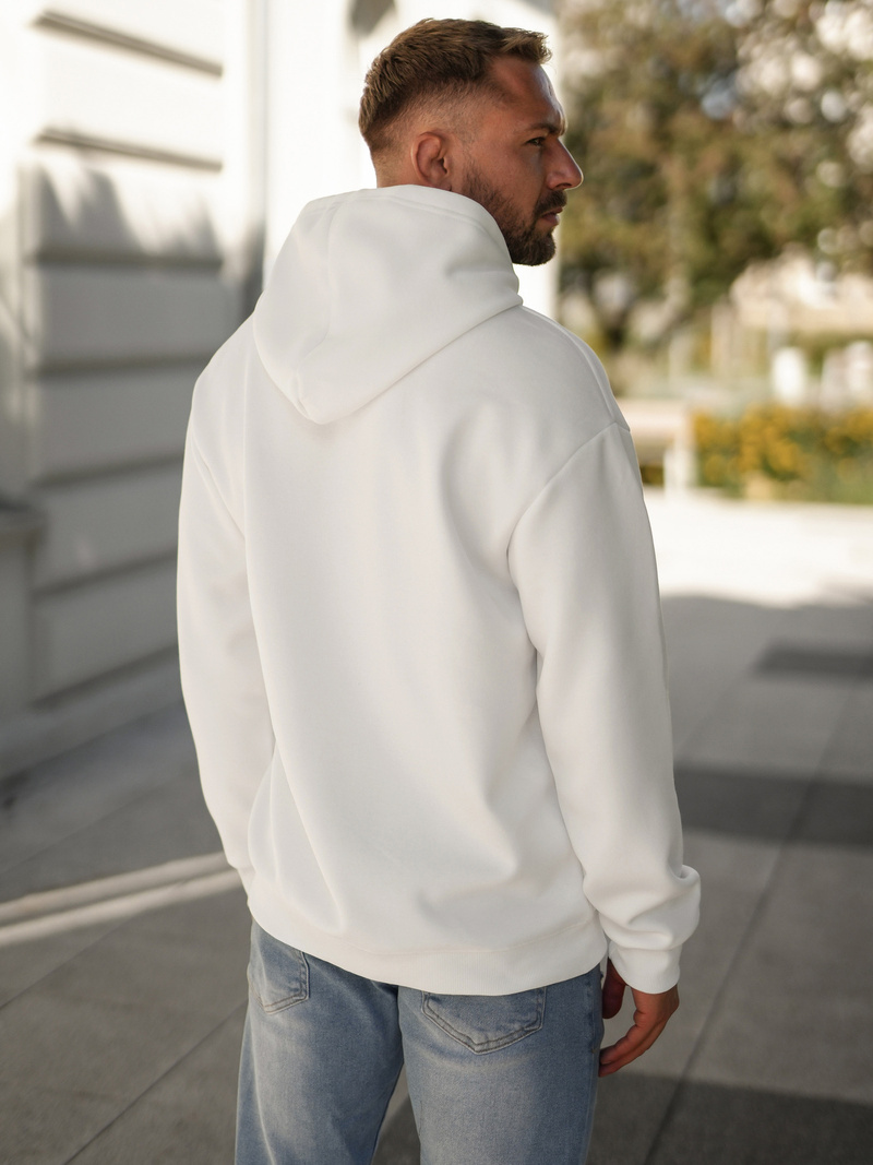 Sudadera de hombre blanca OZONEE JS/65B3907/1
