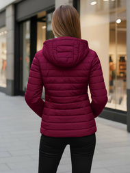 Chaqueta de mujer burdeos OZONEE JS/16M9103/01Z