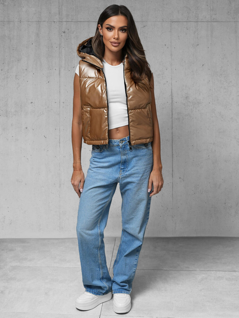 Chaleco de mujer oro OZONEE JS/5M3190/84