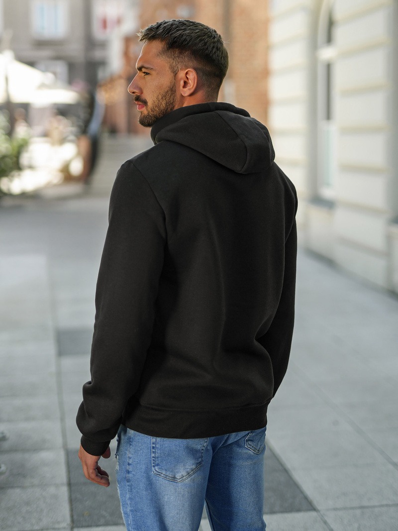Sudadera de hombre negra OZONEE JS/8B1756/3