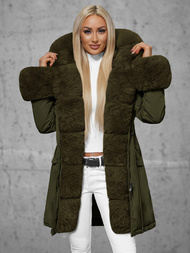 Chaqueta de mujer en verde OZONEE JS/16M9062/136Z