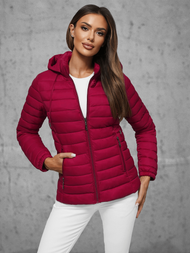 Chaqueta de mujer burdeos OZONEE JS/16M9101/06