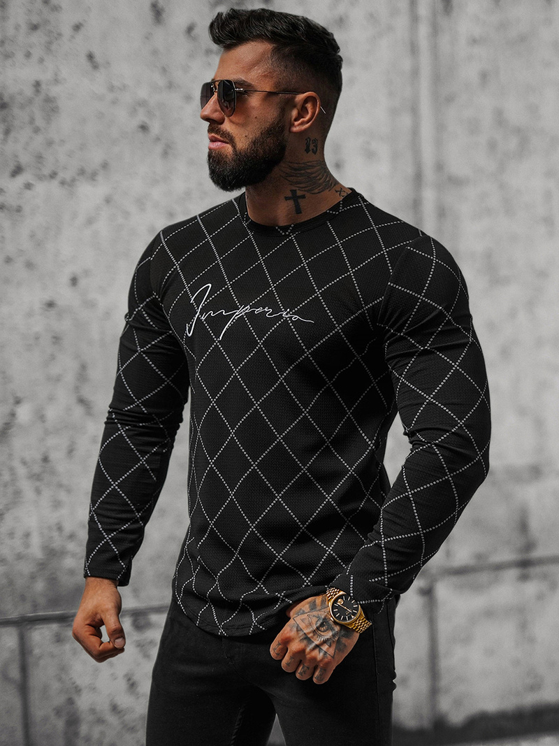 Sudadera de hombre negra OZONEE O/5919BZ