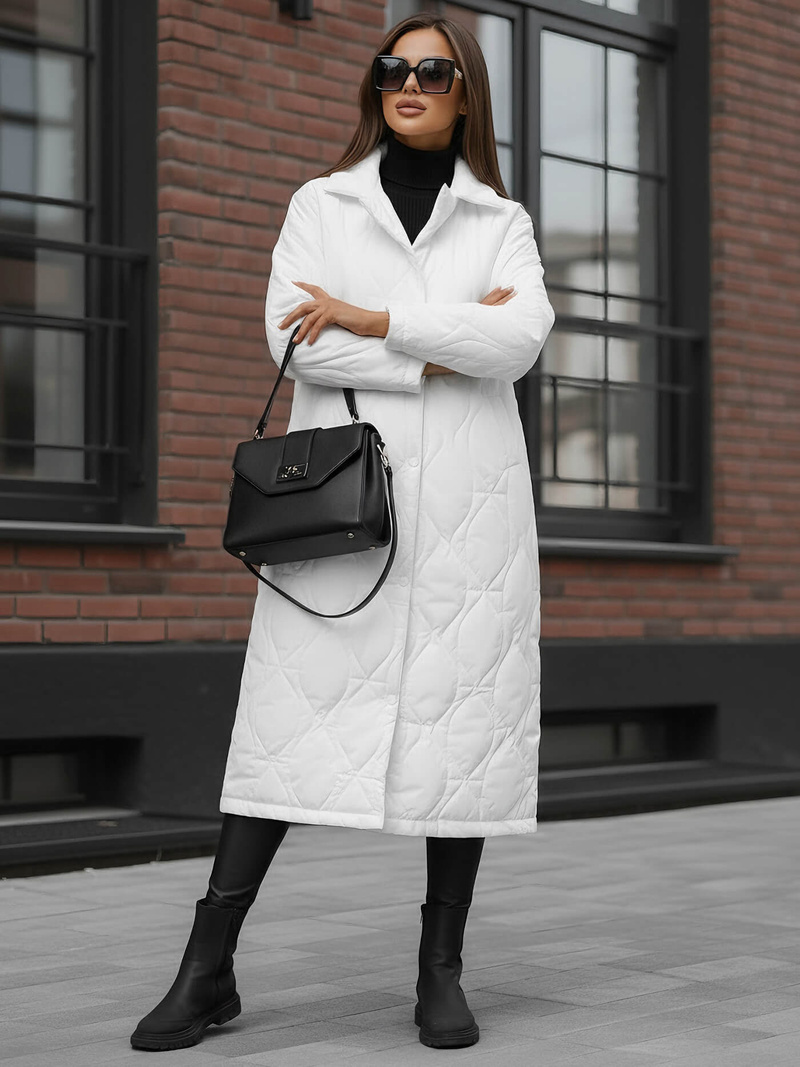 Chaqueta de mujer blanca OZONEE JS/5M3177/281Z