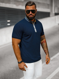 Polo de hombre azul marino OZONEE O/DA803