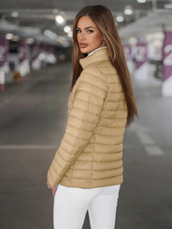 Chaqueta de mujer beige OZONEE JS/16M9111/254Z