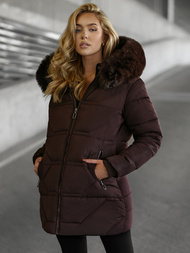 Chaqueta de mujer en chocolate OZONEE JS/16M9275/158