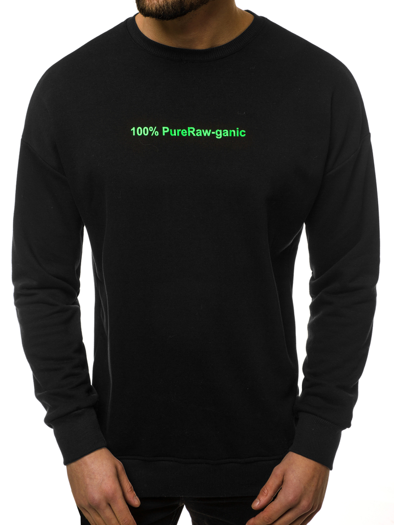 Sudadera de hombre negra OZONEE MACH/3149