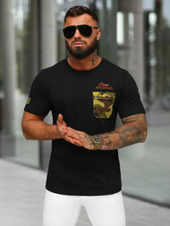 Camiseta de hombre negra OZONEE O/MPO3492
