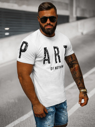 Camiseta de hombre blanca OZONEE O/8T1263/1
