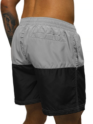 Bañador de hombre gris negro OZONEE JS/HM065