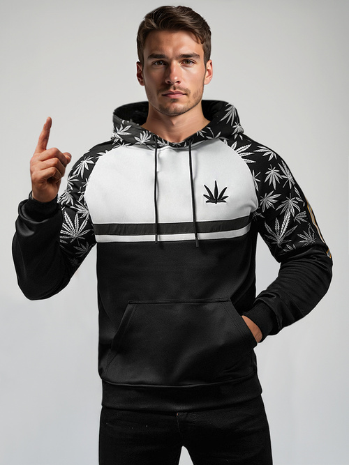 Sudadera de hombre negra OZONEE O/B268