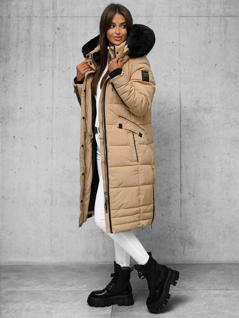 Chaqueta de mujer beige OZONEE O/W377