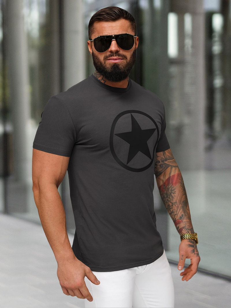 Camiseta de hombre grafito OZONEE NB/MT3151