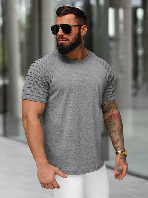 Camiseta de hombre grafito OZONEE JS/8T88/5Z