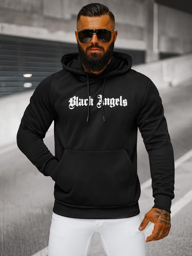 Sudadera de hombre negra OZONEE JS/27B6509/3
