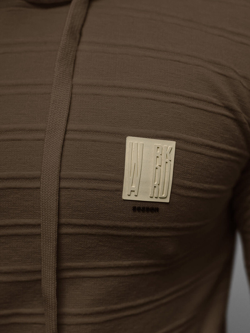 Sudadera de hombre marrón OZONEE O/TB2272