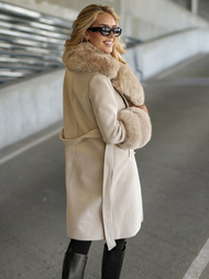 Abrigo de mujer crudo OZONEE JS/61M8509/280