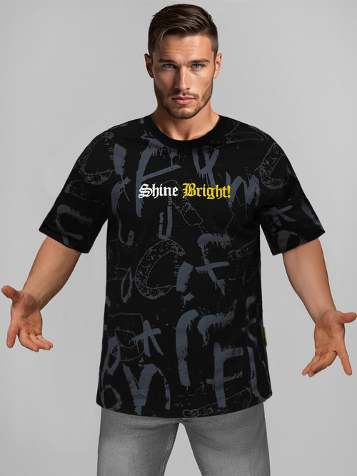 Camiseta de hombre negras OZONEE O/YN2/621Z