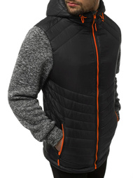Chaqueta de hombre negra OZONEE JS/KS2001K