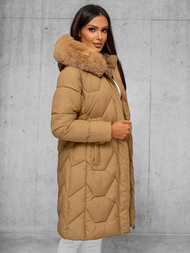Chaqueta de mujer beige OZONEE JS/16M9202/62Z