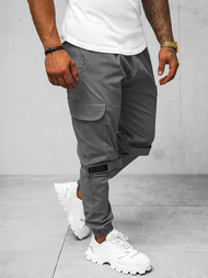 Pantalón chino jogger de hombre gris OZONEE O/G3014Z
